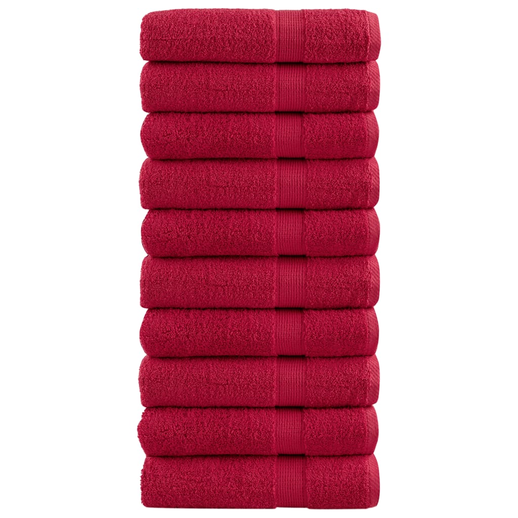 Vidaxx Handtücher Solund 10 Stück 600 g m² 50x100 cm rot