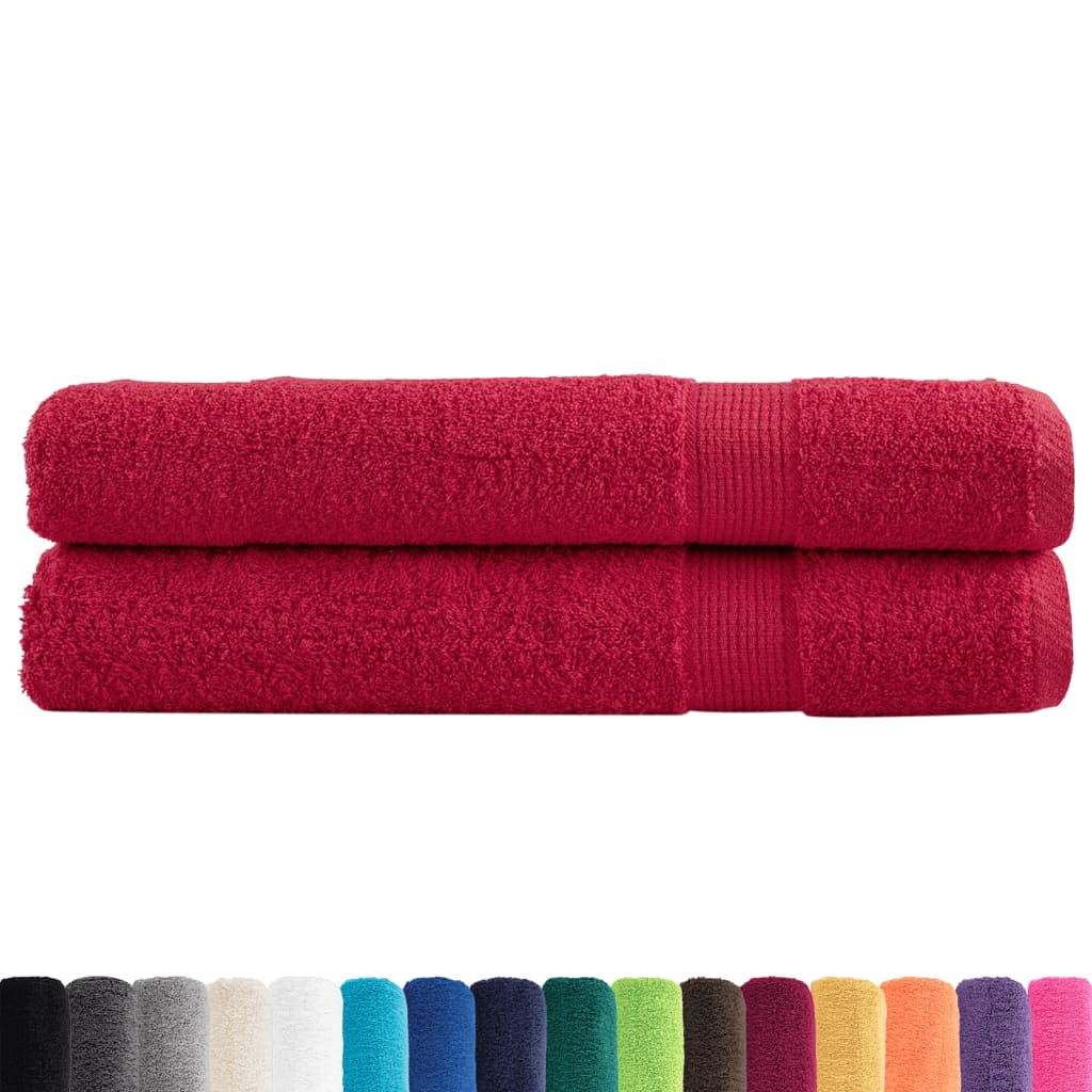 VidaXL Saunatücher Solund 2 Stk. 600 g m² 80x200 cm rot