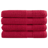 VidaXL Saunatücher Solund 4 Stk. 600 g m² 80x200 cm rot