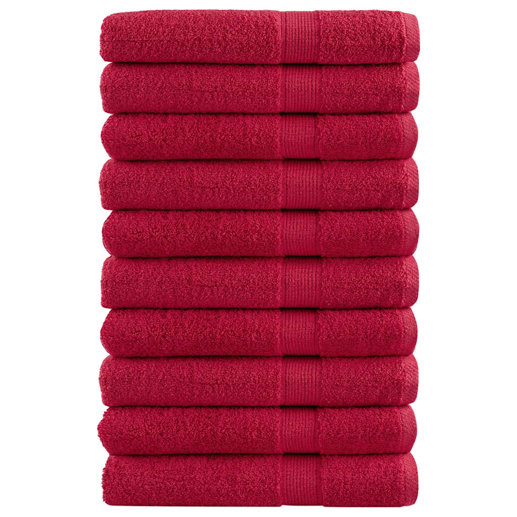 Vidaxx Saunatücher Solund 10 Stück 600 g m² 80x200 cm rot
