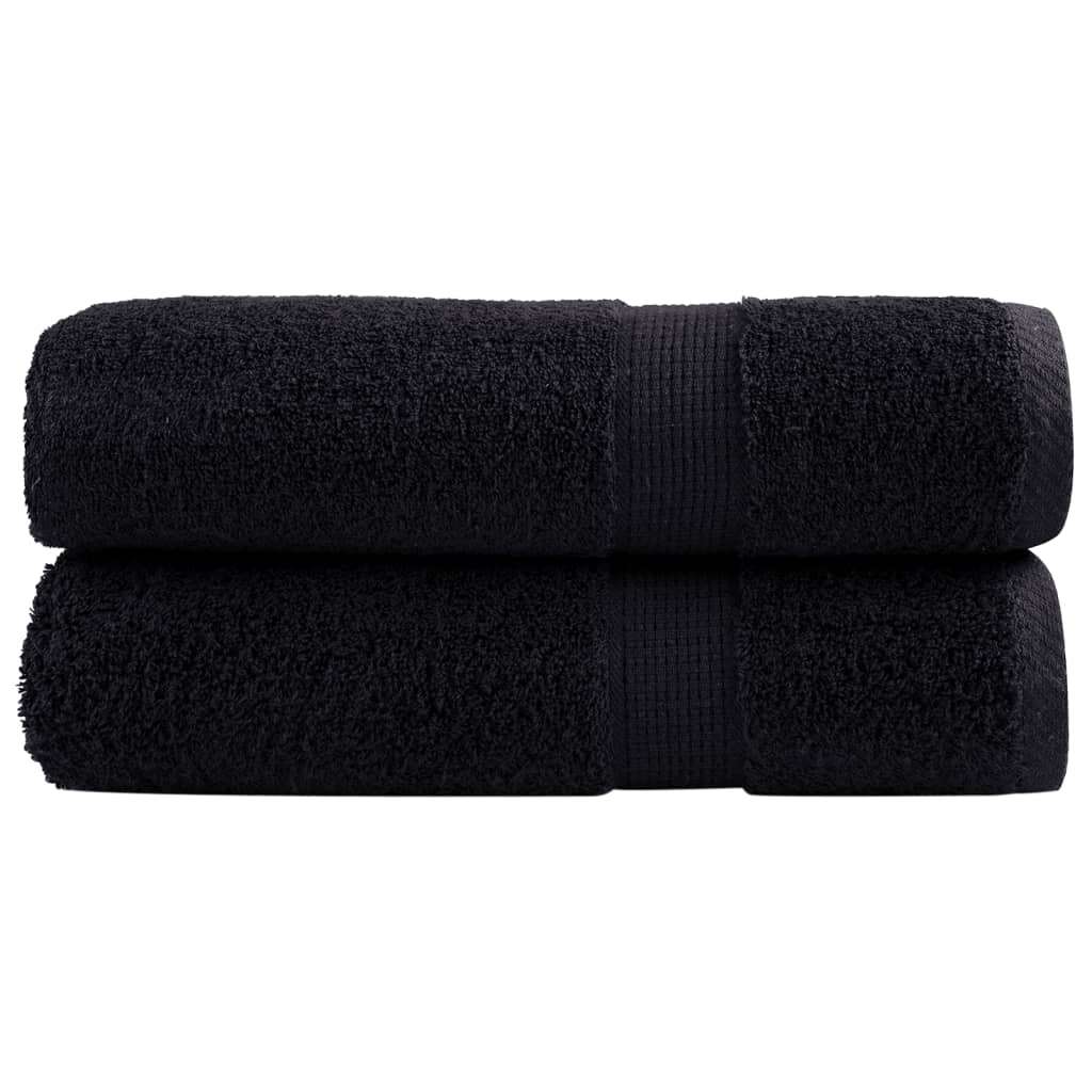 VidaXL Handtücher SOLUND 2 Stück 600 g m² 50x100 cm schwarz