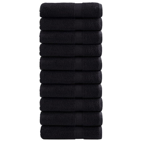 VidaXL Handtücher SOLUND 10 Stück 600 g m² 50x100 cm schwarz