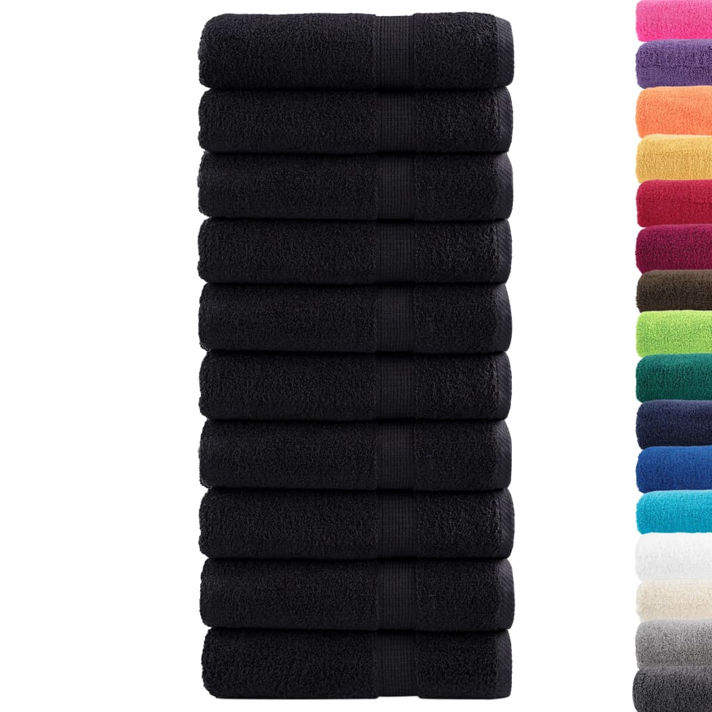 Vidaxx Handtücher Solund 10 Stück 600 g m² 50x100 cm schwarz