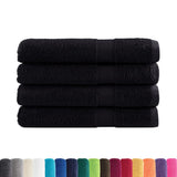 VidaXL Saunatücher Solund 4 Stk. 600 g m² 80x200 cm Schwarz