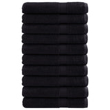 VidaXL Saunatücher Solund 10 Stück 600 g m² 80x200 cm Schwarz