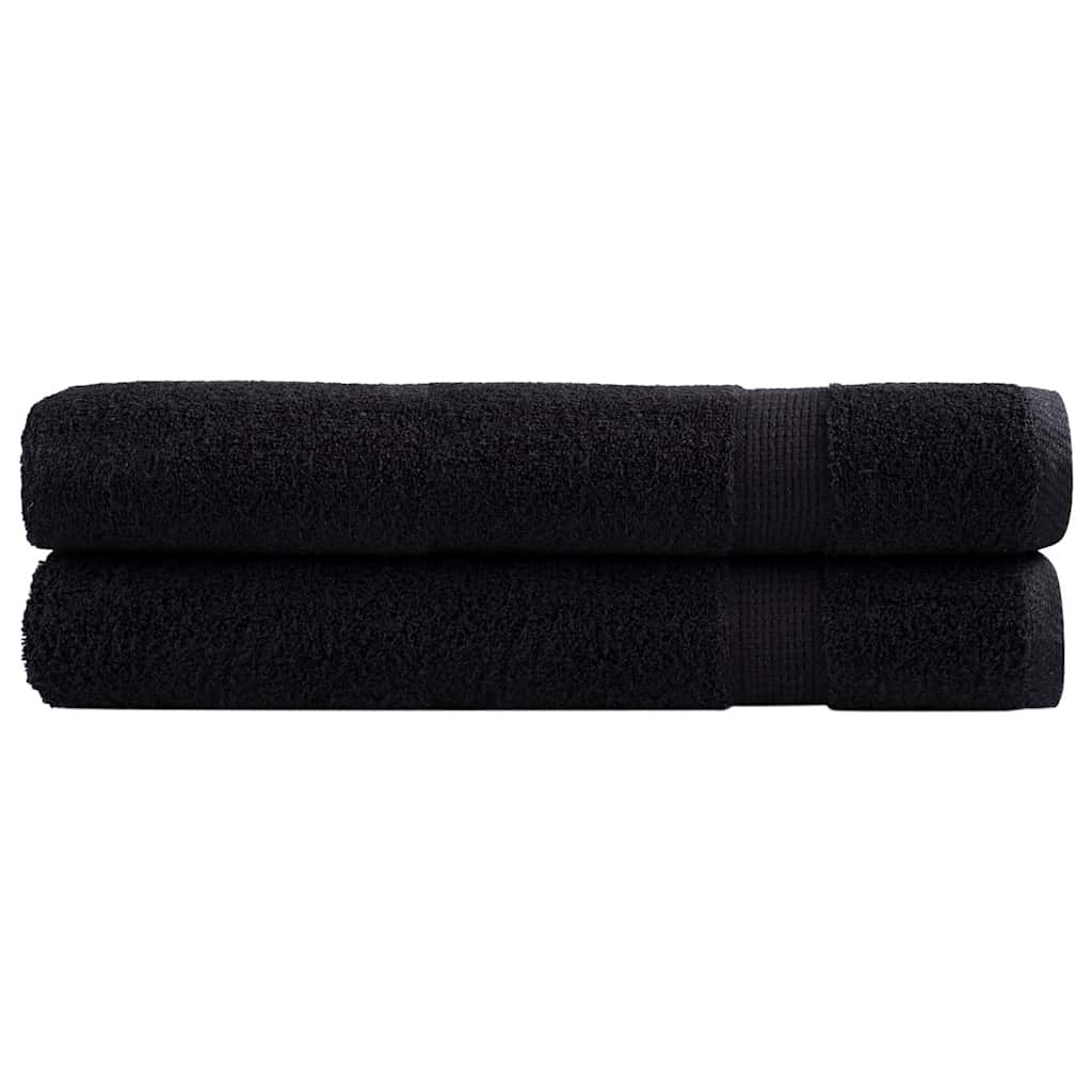 Vidaxx Handtücher Solund 2 Stück 600 g m² 100x200 cm schwarz