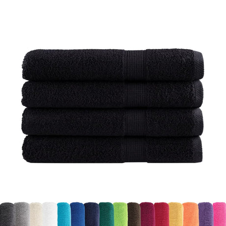 Vidaxx Handtücher Solund 4 Stück 600 g m² 100x200 cm schwarz