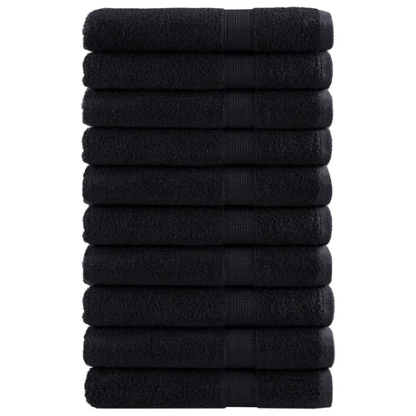 Vidaxx Handtücher Solund 10 Stück 600 g m² 100x200 cm schwarz