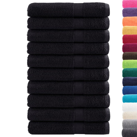 Vidaxx Handtücher Solund 10 Stück 600 g m² 100x200 cm schwarz