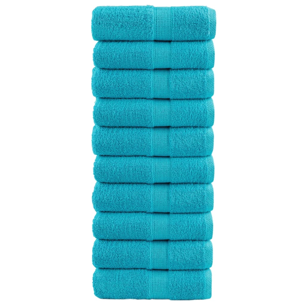 VidaXL Gästetücher SOLUND 10 Stk. 600 g m² 30x30 cm türkis