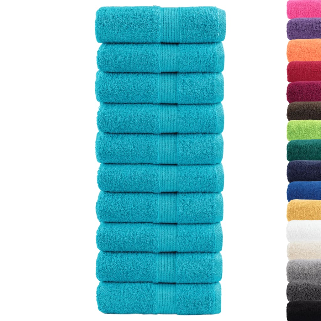 VidaXL Gästetücher SOLUND 10 Stk. 600 g m² 30x30 cm türkis
