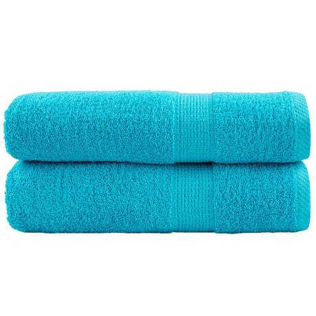Vidaxl badhanddoeken solund 2 st 600 g m² 70x140 cm turquoise