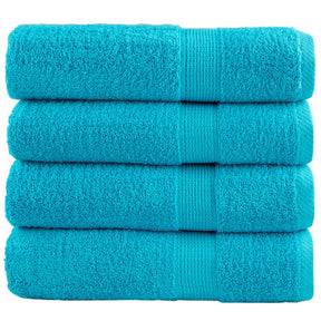 Vidaxl badhanddoeken solund 4 st 600 g m² 70x140 cm turquoise