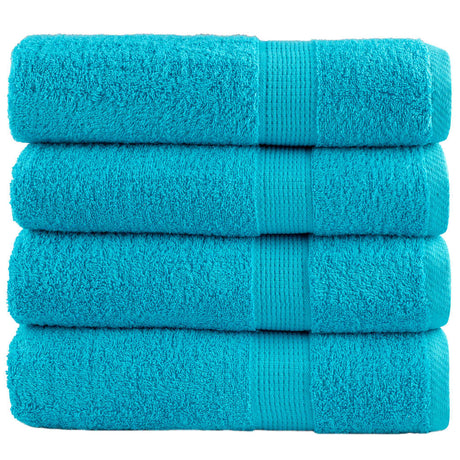 Vidaxl badhanddoeken solund 4 st 600 g m² 70x140 cm turquoise