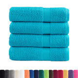 Vidaxl badhanddoeken solund 4 st 600 g m² 70x140 cm turquoise