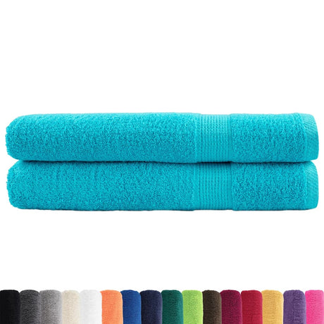 VidaXL Saunatücher Solund 2 Stk. 600 g m² 80x200 cm Türkis
