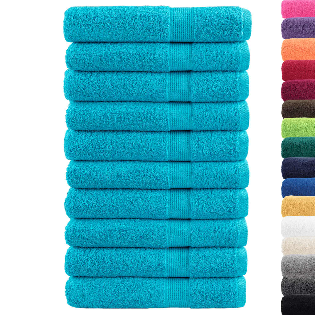 VidaXL Saunatücher Solund 10 St. 600 g m² 80x200 cm Türkis