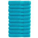 Vidaxx Handtücher Solund 10 Stück 600 g m² 100x200 cm türkis