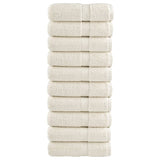 VidaXL Gästehandtücher SOLUND 10 Stk. 600 g m² 30x50 cm Creme