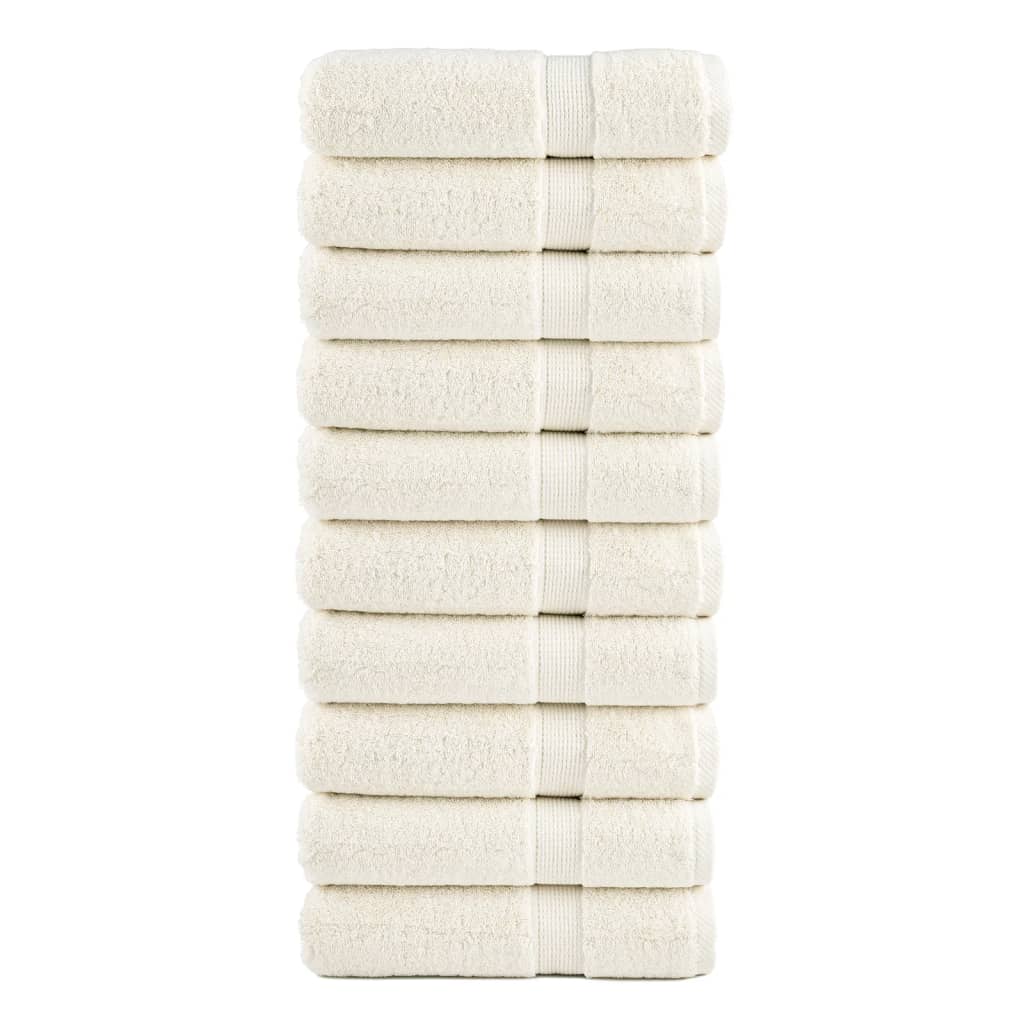 VidaXL Badetücher Solund 10 Stück 600 g m² 70x140 cm cremefarben