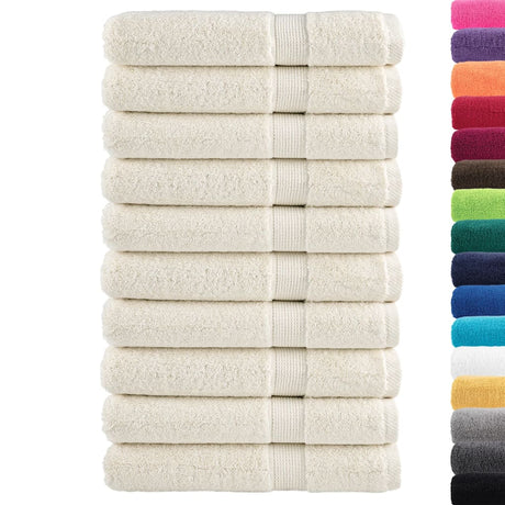 VidaXL Saunatücher Solund 10 St. 600 g m² 80x200 cm cremefarben