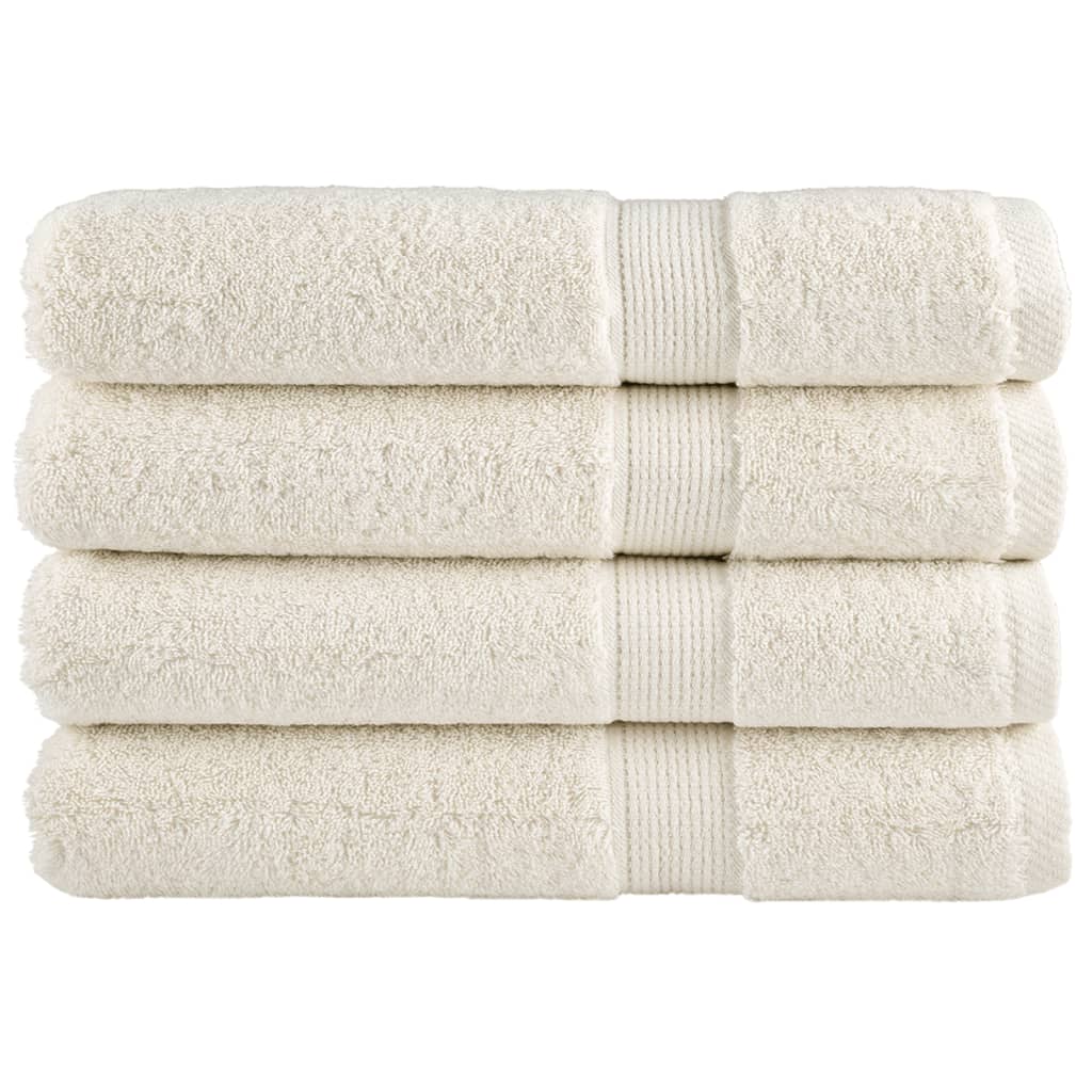 Vidaxx Handtücher Solund 4 Stück 600 g m² 100x200 cm Creme
