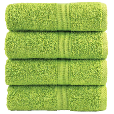 VidaXL Gästehandtücher Solund 4 Stk. 600 g m² 30x50 cm Apfelgrün