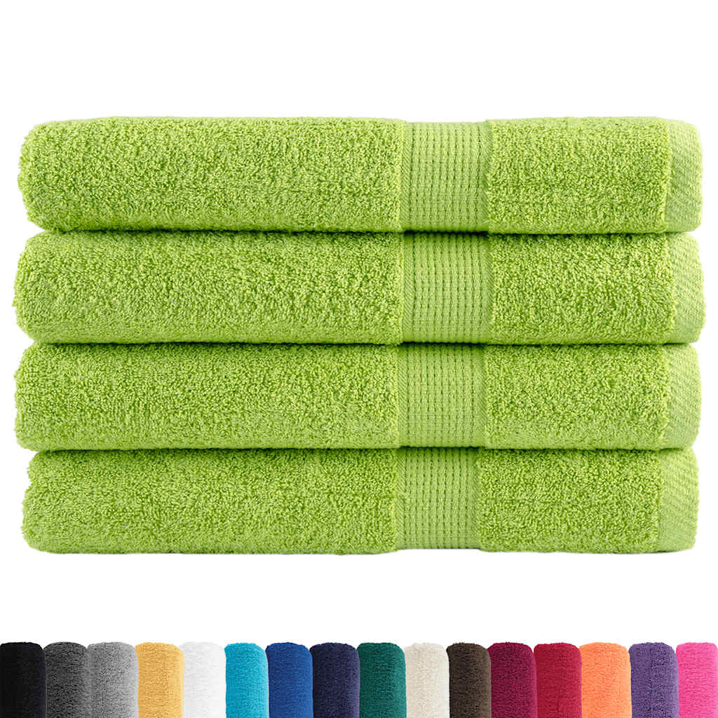 VidaXL Saunatücher Solund 4 Stk. 600 g m² 80x200 cm Apfelgrün