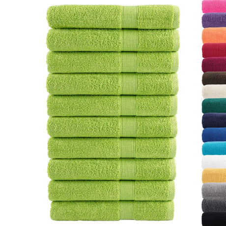 VidaXL Saunatücher Solund 10 St. 600 g m² 80x200 cm Apfelgrün