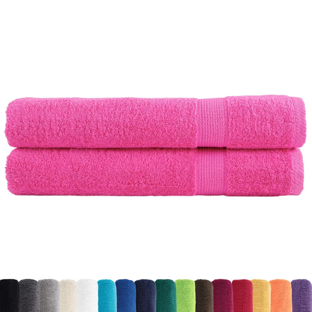 VidaXL Saunatücher Solund 2 Stk. 600 g m² 80x200 cm rosa