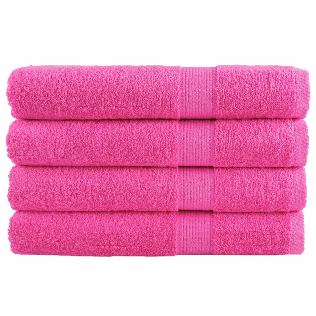 VidaXL Saunatücher Solund 4 Stk. 600 g m² 80x200 cm rosa