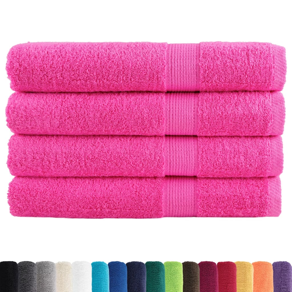 VidaXL Saunatücher Solund 4 Stk. 600 g m² 80x200 cm rosa