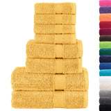 VidaXL 8-teiliges Handtuchset SOLUND 600 g m² goldfarben