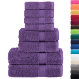 VidaXL 8-teiliges Handtuchset SOLUND 600 g m² lila