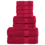 Vidaxx 8-teiliges Handtuchset solide 600 g m² rot