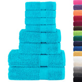 VidaXL 8-teiliges Handtuchset SOLUND 600 g m² türkis