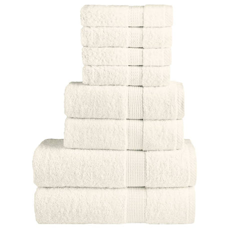 Vidaxx 8-teiliges Handtuchset Solid 600 g m² Creme