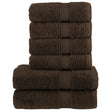 VidaXL 6-teiliges Handtuchset SOLUND 600 g m² braun