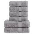 VidaXL 6-teiliges Handtuchset solide 600 g m² grau