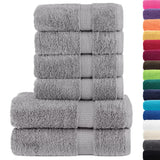 VidaXL 6-teiliges Handtuchset solide 600 g m² grau