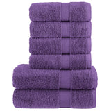 VidaXL 6-teiliges Handtuchset SOLUND 600 g m² lila