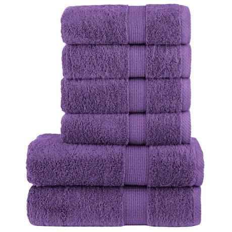 VidaXL 6-teiliges Handtuchset SOLUND 600 g m² lila