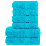 VidaXL 6-teiliges Handtuchset SOLUND 600 g m² türkis