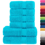 VidaXL 6-teiliges Handtuchset SOLUND 600 g m² türkis