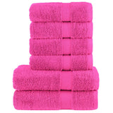 VidaXL 6-teiliges Handtuchset SOLUND 600 g m² rosa