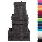 VidaXL 12-teiliges Handtuchset Solid 600 g m² Anthrazit