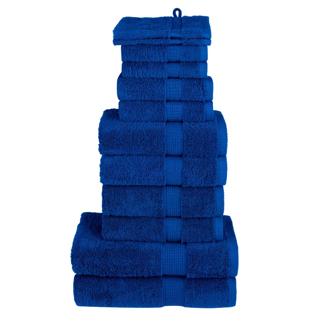 VidaXL 12-teiliges Handtuchset SOLUND 600 g m² blau