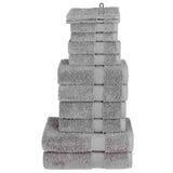 VidaXL 12-teiliges Handtuchset SOLUND 600 g m² grau