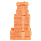VidaXL 12-teiliges Handtuchset SOLUND 600 g m² orange