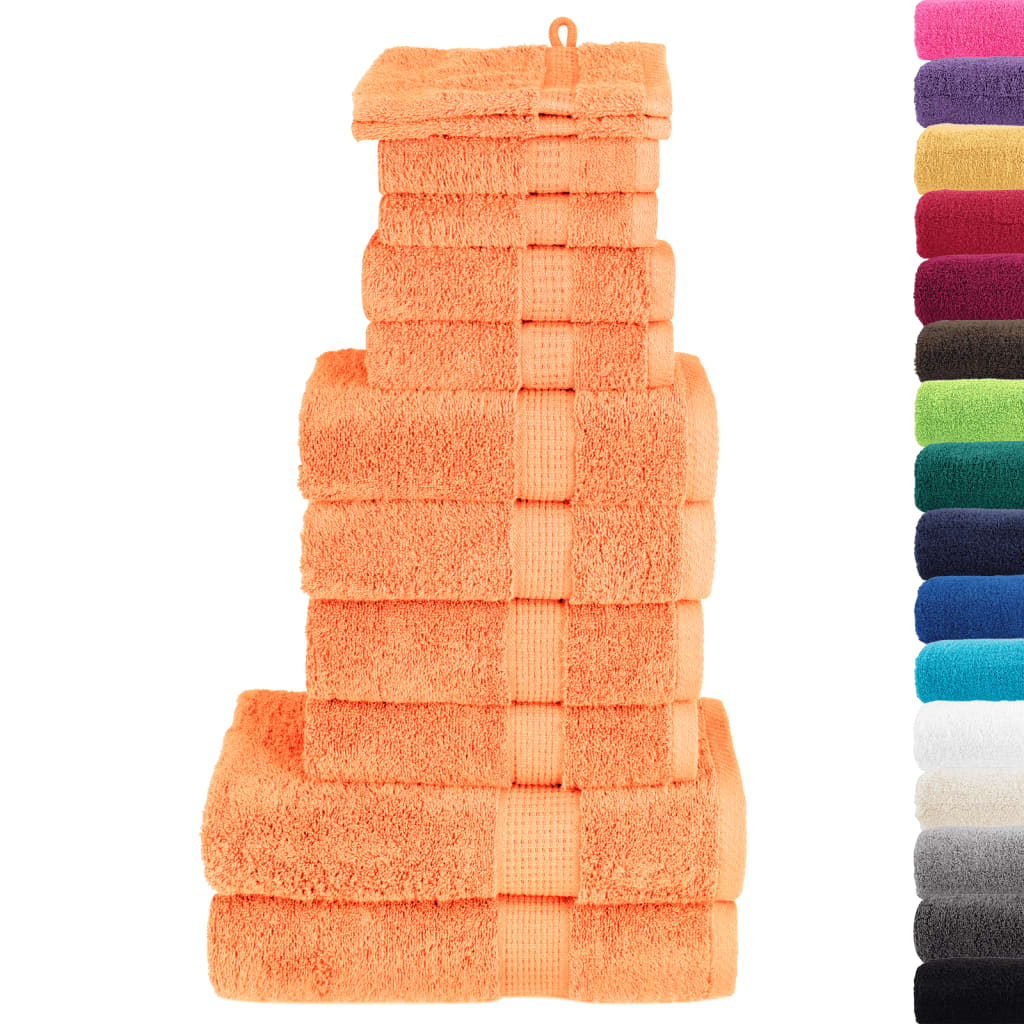 VidaXL 12-teiliges Handtuchset SOLUND 600 g m² orange